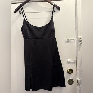 Black Mini Slip Dress - Women's Sleek Spaghetti Strap